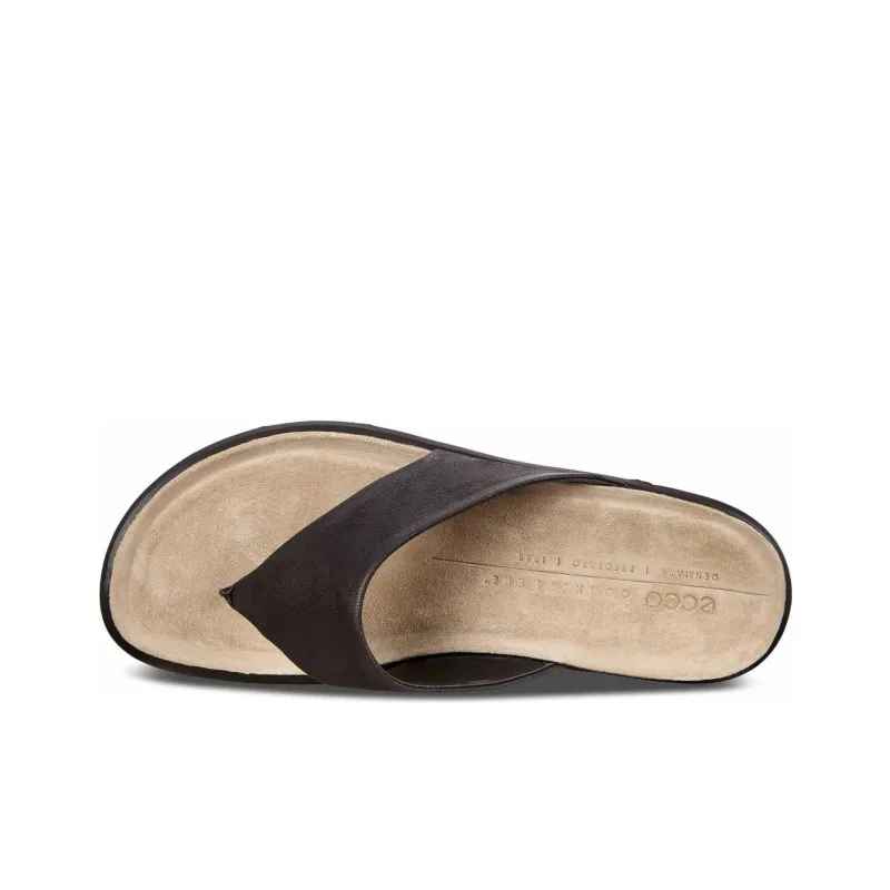 Ecco Abrasion-Resistant Flip Flops Women's Dark Brown-4