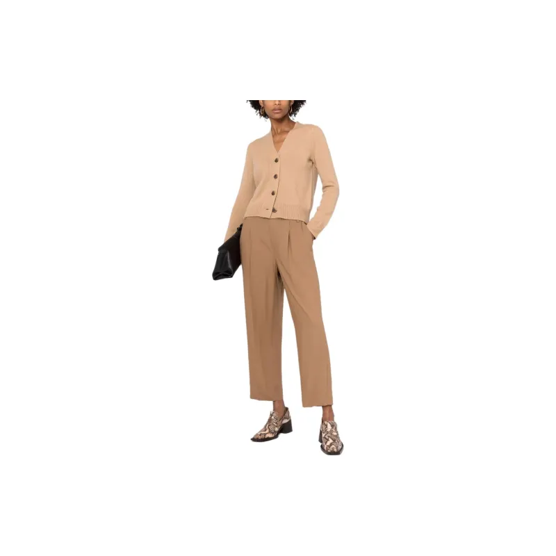 VINCE Pleat-detail Cropped Tailored Trousers-1