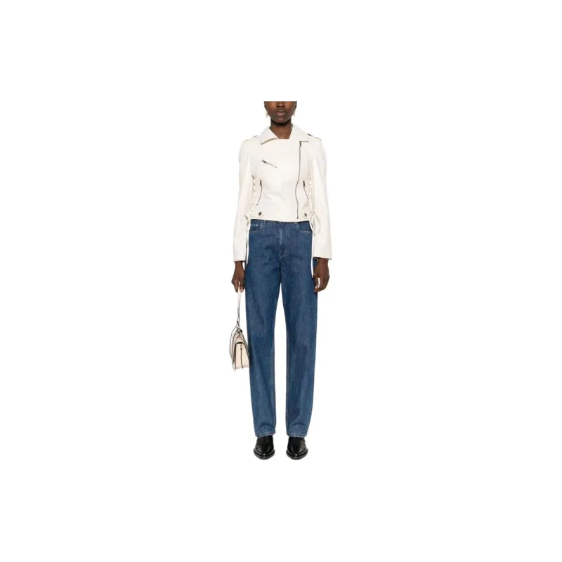 Twinset Logo plaque Biker Jacket-4