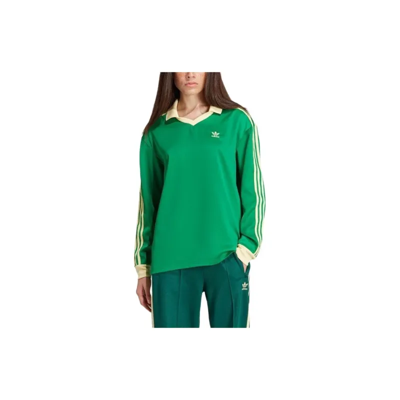 Adidas Originals 3 Stripes T Shirt Women's Green-1