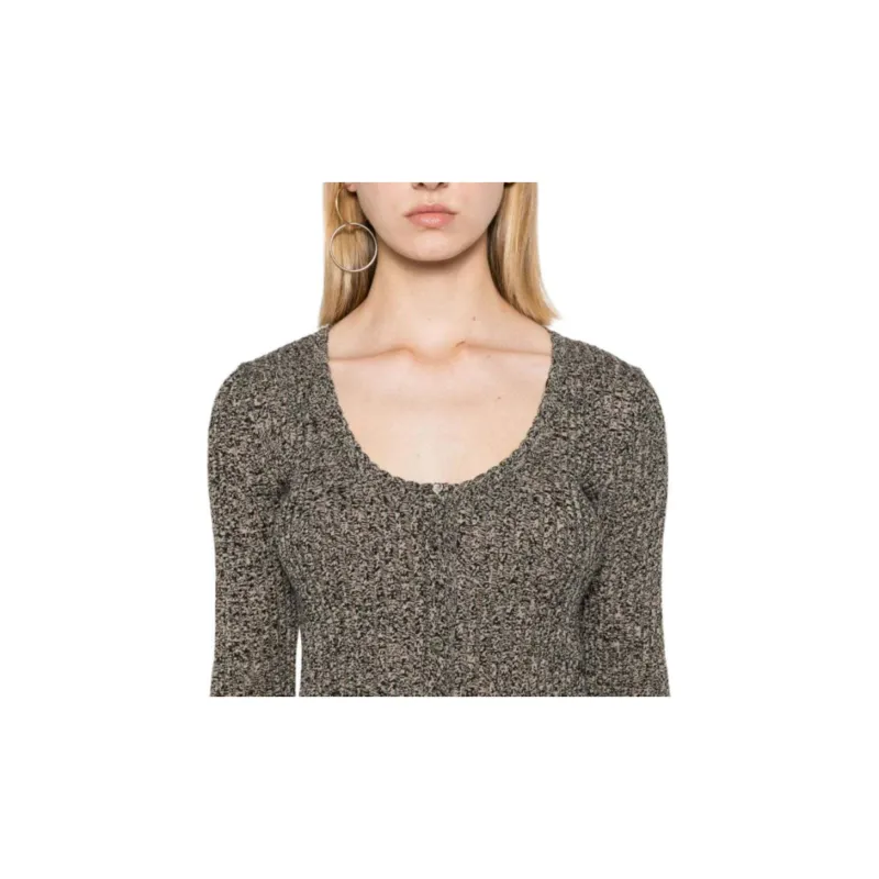 Blumarine Ribbed Knit Peplum Sweater-4