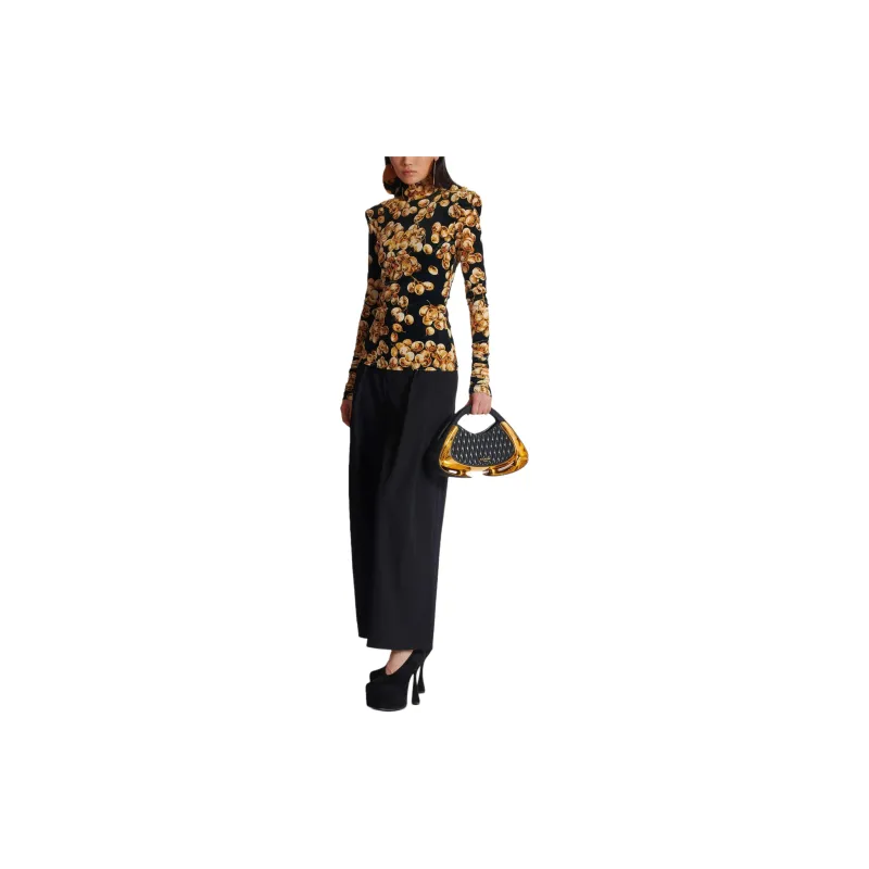 BALMAIN Pleated Grain De Poudre Trousers-5