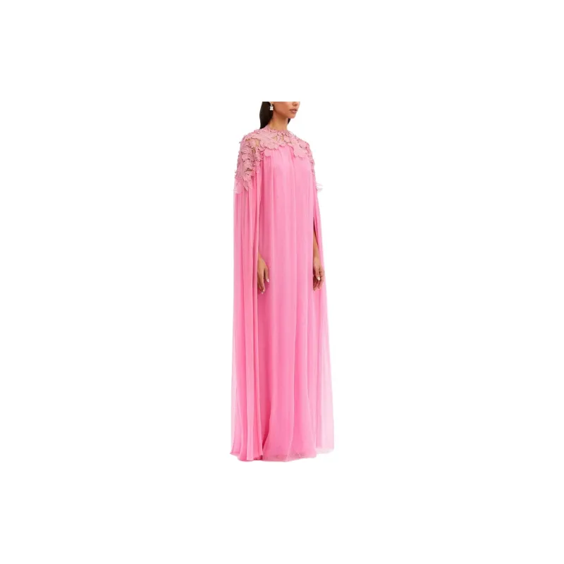 OSCAR DE LA RENTA Floral-embroidered Caftan Dress-3