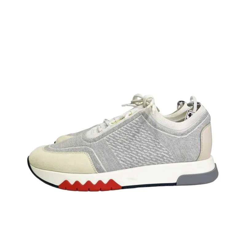 HERMES Addict Low Top Casual Shoes Men's Gray-1