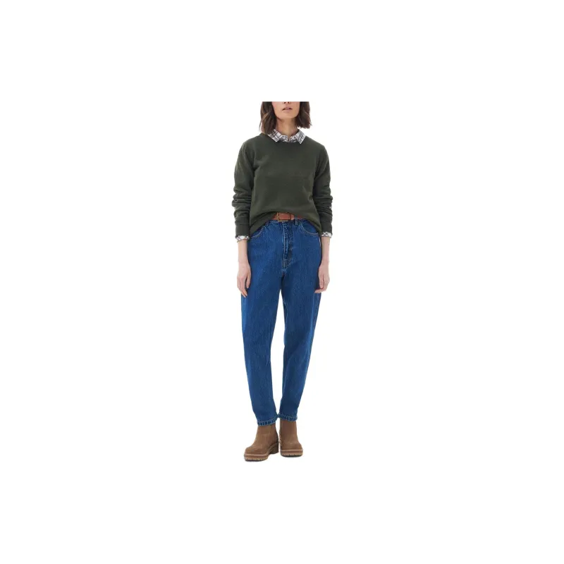 BARBOUR Pendle Crew Knit Sweatshirt Sweatshirt Women's Olive Green-1