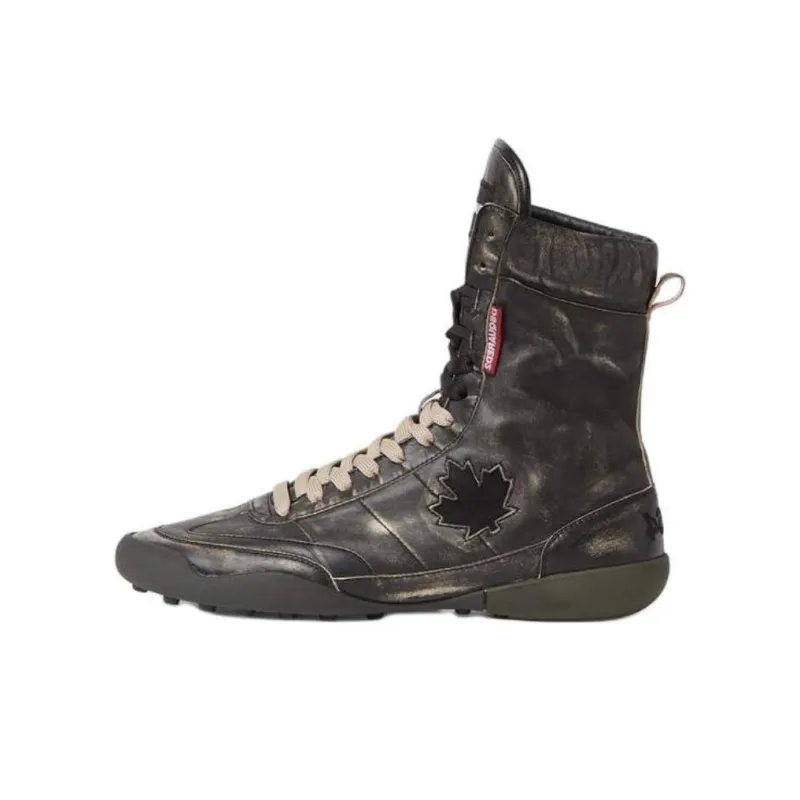 DSQUARED 2 High Top Casual Shoes Men's Gray-0
