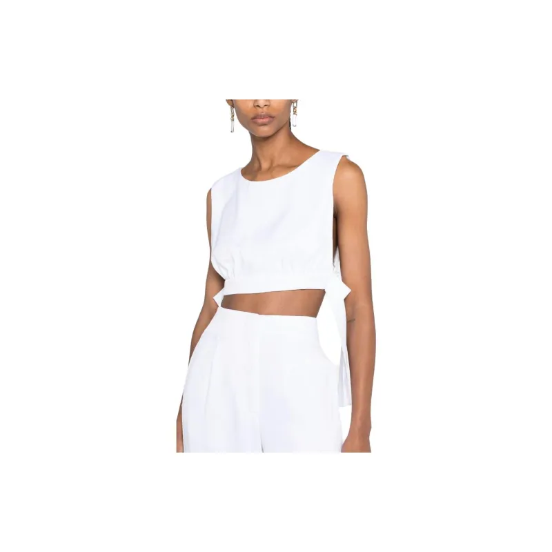 MSGM Crop Tops Women's White-1