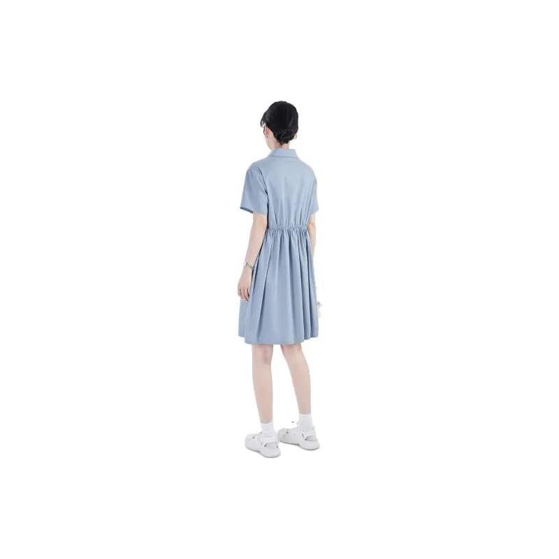 Gui'er Short-Sleeved Dresses Women's Blue-1