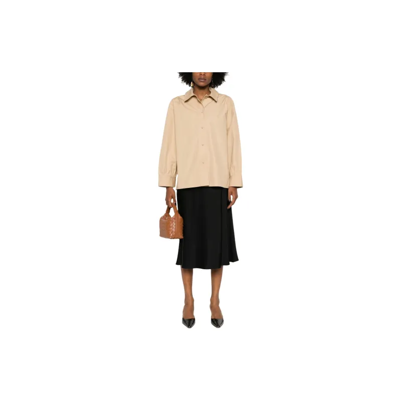 JIL SANDER High waist Satin Midi Skirt-1