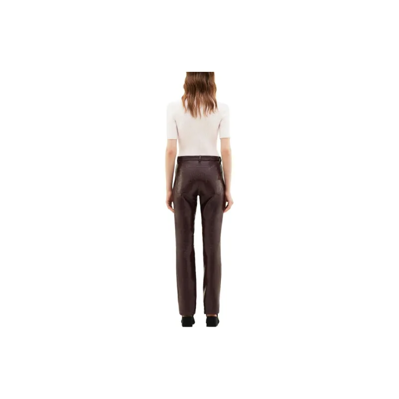 COURREGES Reedition 5 Pocket Vinyl Pants 'Burgundy'-2