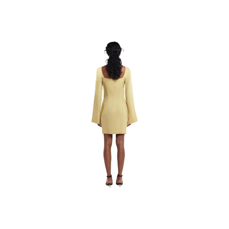 NANUSHKA FW23 GILIA Long Sleeved Dress Women's Oat-2