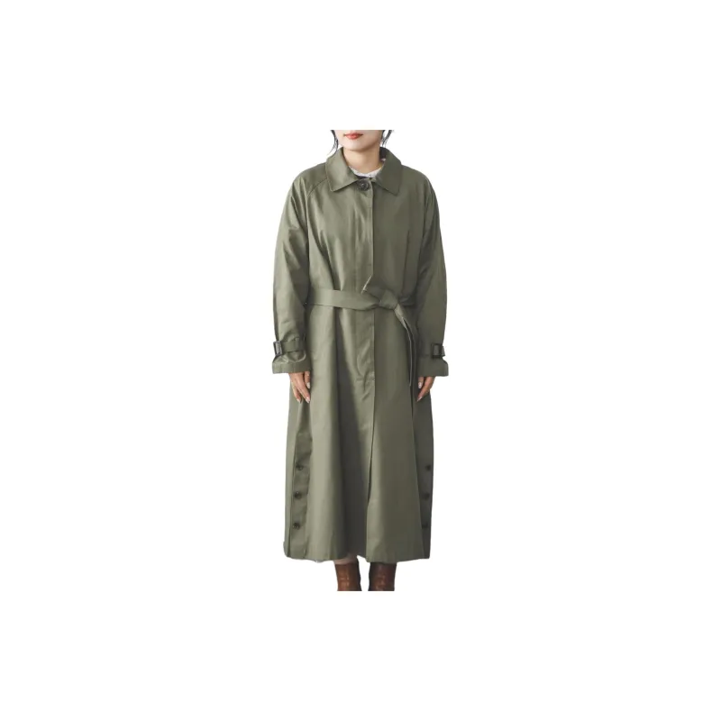 Beams Coats Women's Olive Green-1