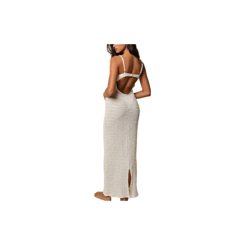 Victoria's Secret MONTCE Petal Long Slip Dress / Seychelles Slip Dresses Women's White-2