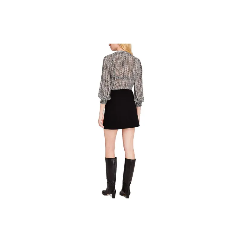 CLUB MONACO FW23 Casual Short Skirts Women's Black-3