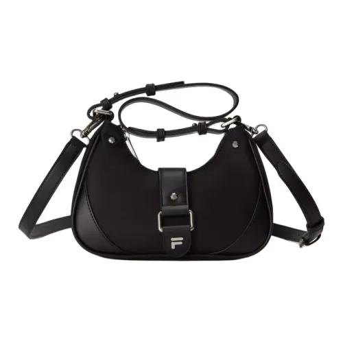 FILA FUSION FUSION LIFE Fabric Handbag Shoulder Bag Mini Women's Pitch Black