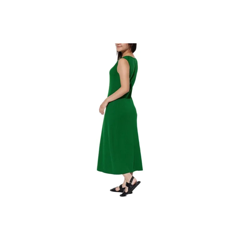 UNIQLO Sleeveless Dress Women's Green-1