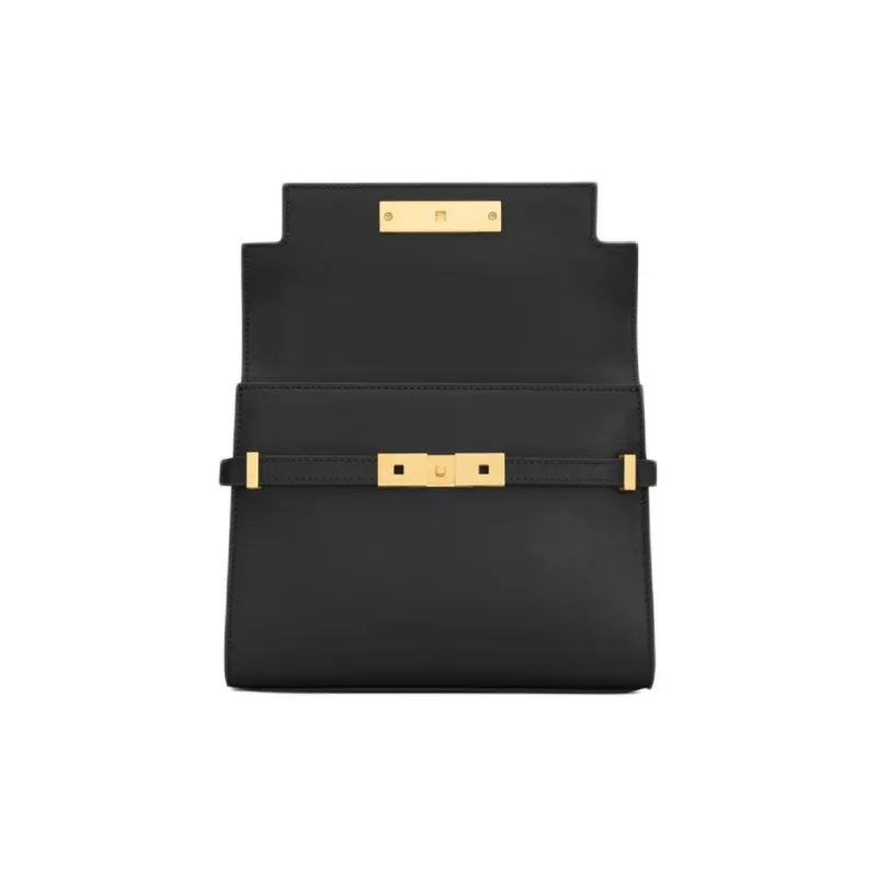 SAINT LAURENT SOLFERINO Cow Leather Shoulder Bag, Crossbody Bag Mini Women's Black-4