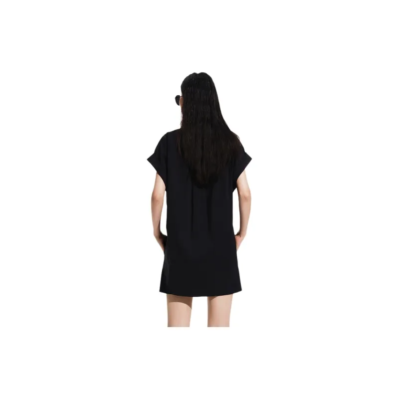 MOCO Short Sleeved Dresses Women's Black-2