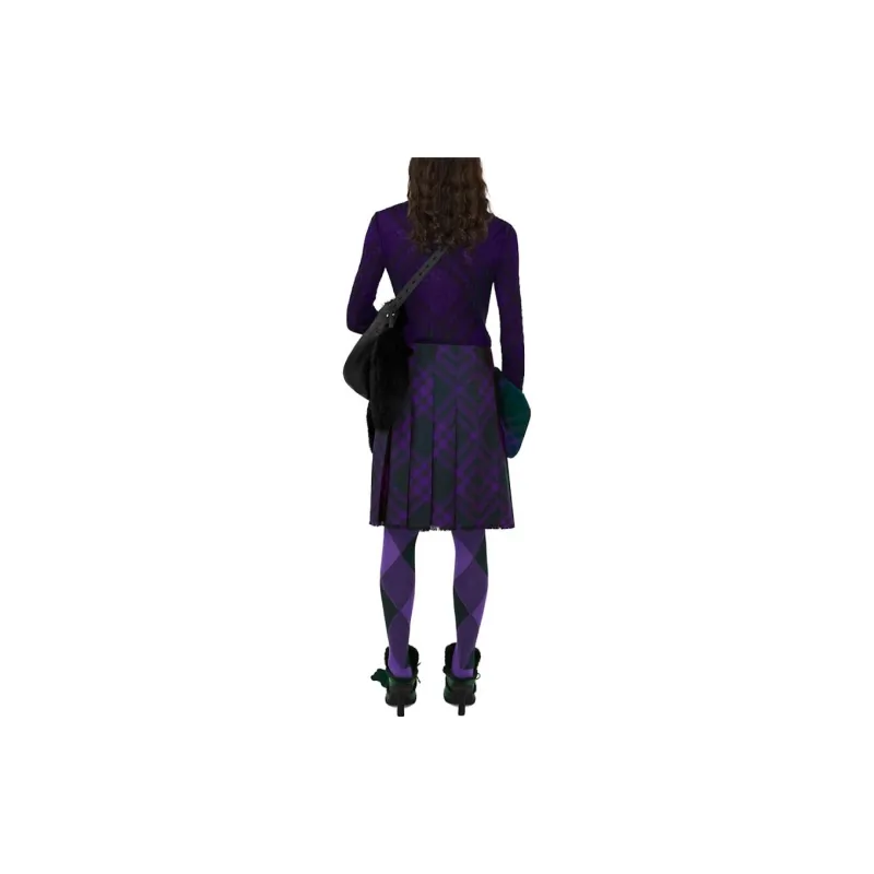 Burberry Vintage Check Wool Straight Skirt 'Royal'-2