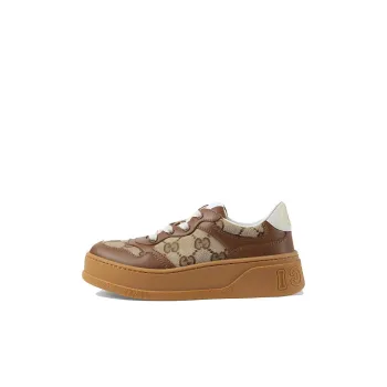 GUCCI Kids GG canvas Leather Sneakers
