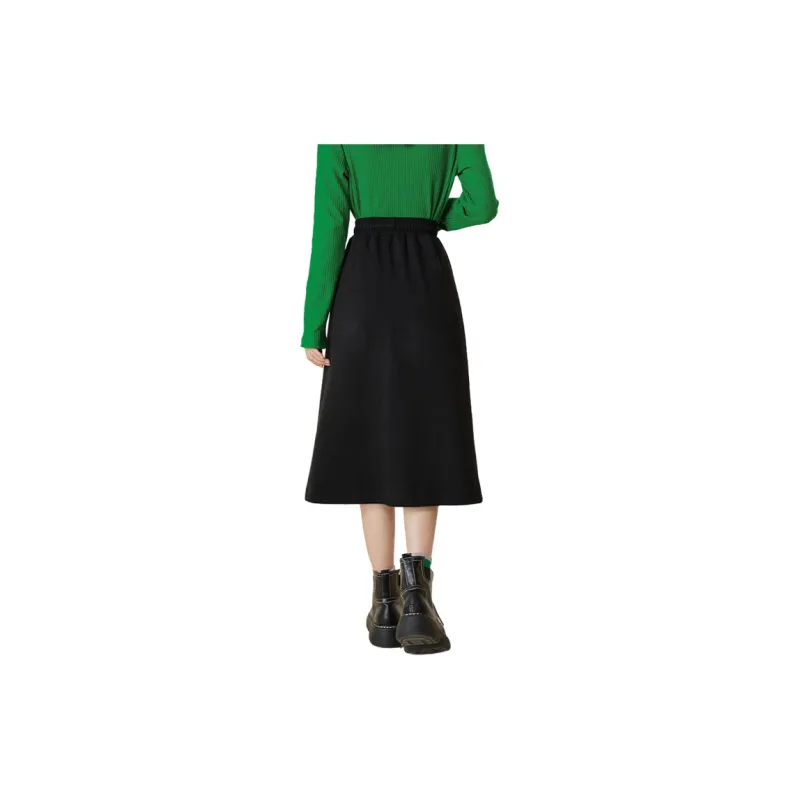 B.Duck Casual Long Skirts Women's Black-4