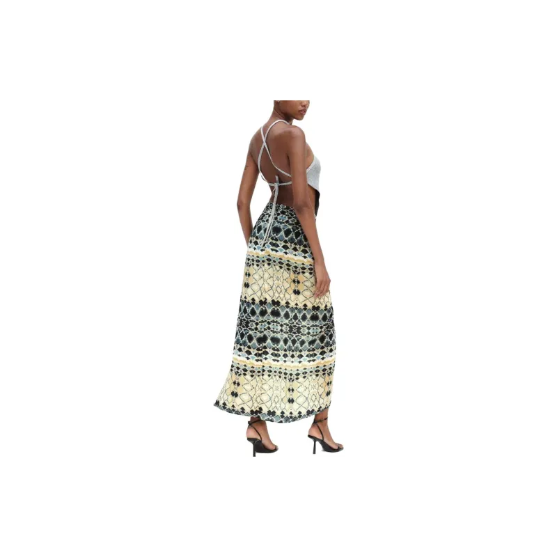 ZARA Casual Long Skirts Women's Multicolor-3