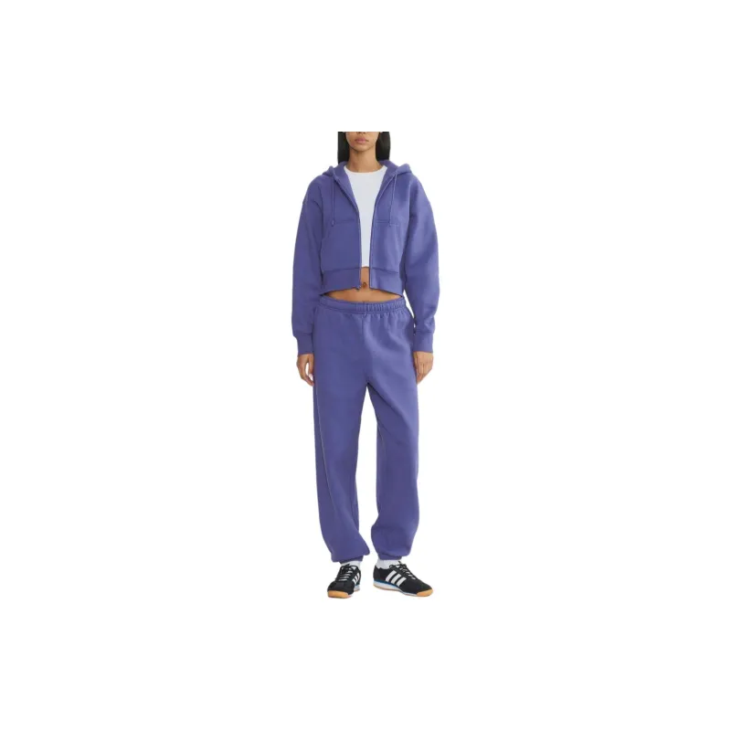 ARITZIA Sweatfleece Cozy Fleece Boyfriend Boxy Zip Hoodie Sweatshirt Women's Nightshade Blue/cheese Blue-4