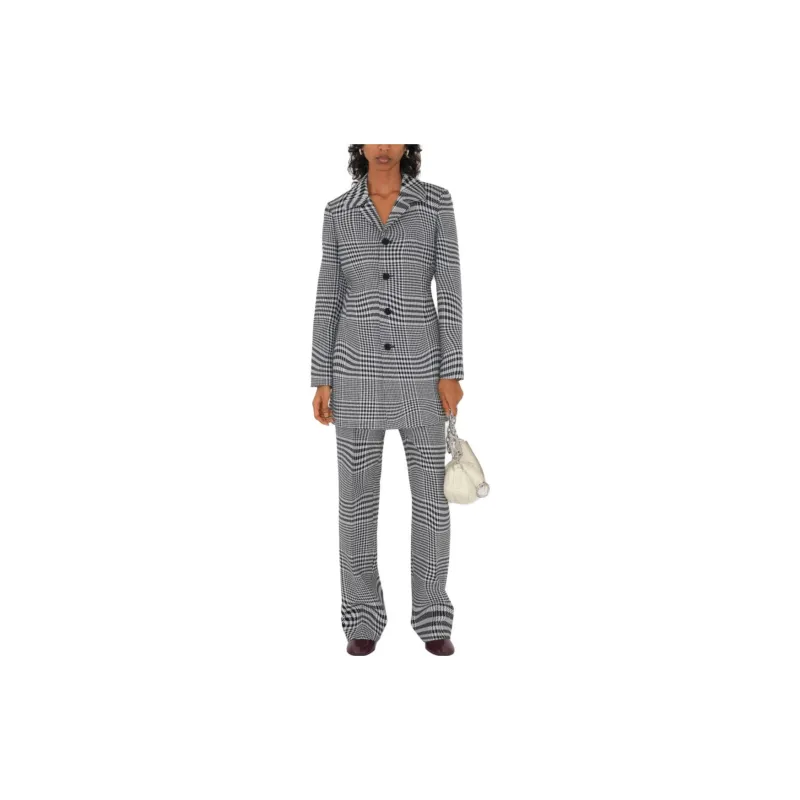 Burberry Jackets Coats Women's Black White-4