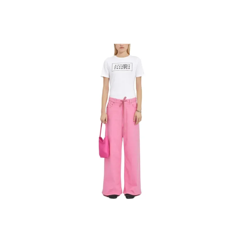 MM6 Maison Margiela FW24 Jeans Women's Pink-1