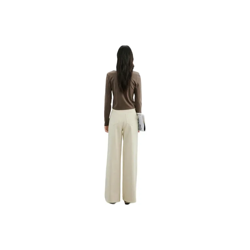 Hopeshow Jeans Women's Light Beige-2