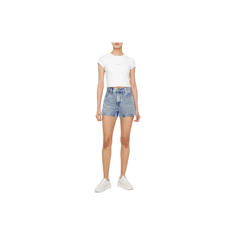 CALVIN KLEIN Denim Shorts Women's Light Blue-2