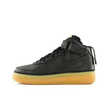 Nike Air Force 1 Mid Black Gum Volt GS