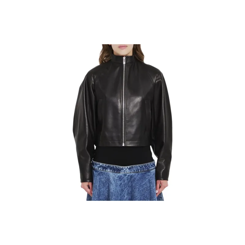 Alaia Cropped Leather Jacket-1