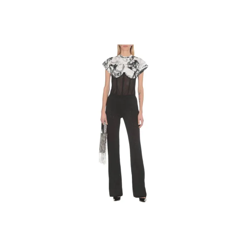 VERSACE JEANS COUTURE Embellished Flared Trousers-1