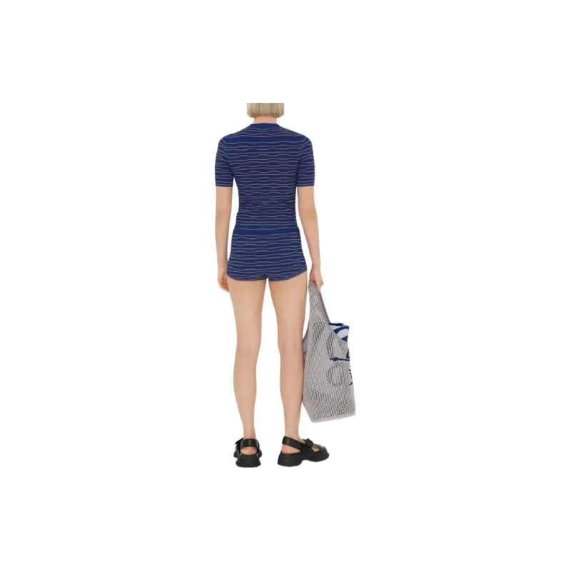 Burberry Striped Knitted Mini Shorts-3