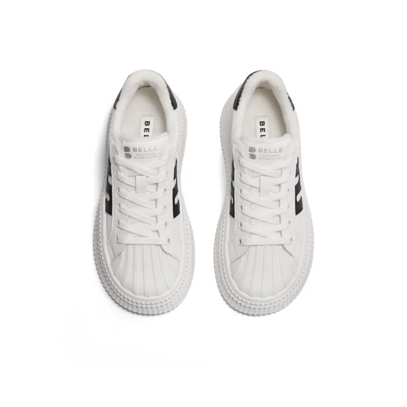 BELLE Anti Slip And Wear Resistant Lightweight Height Increasing Low Top Skateboard Shoes Women's-35