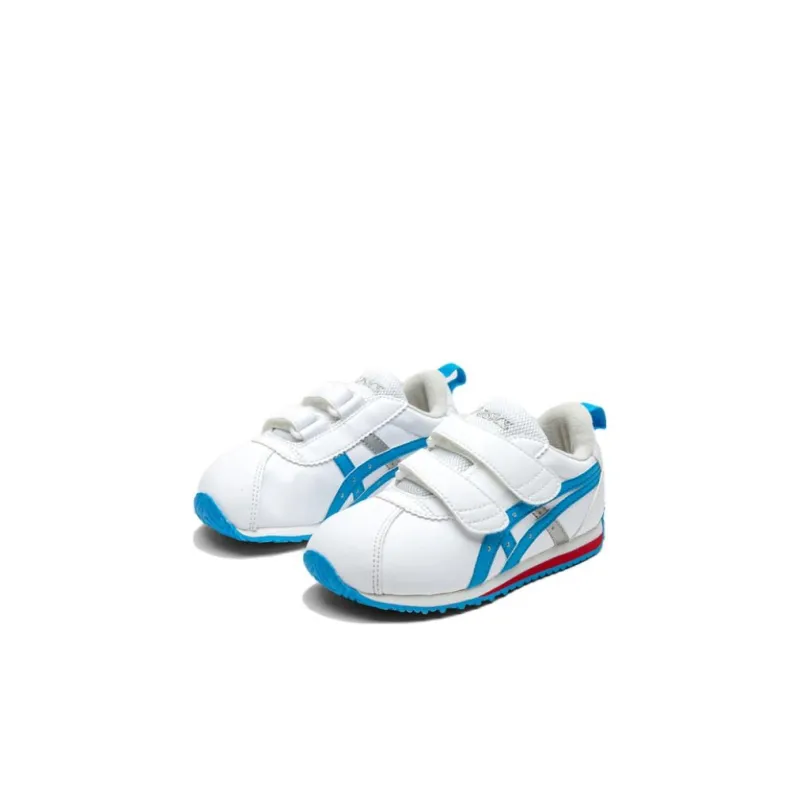 Asics Cotla Anti Kick Low Top Toddler Shoes White Blue Red Infant And Toddler-1