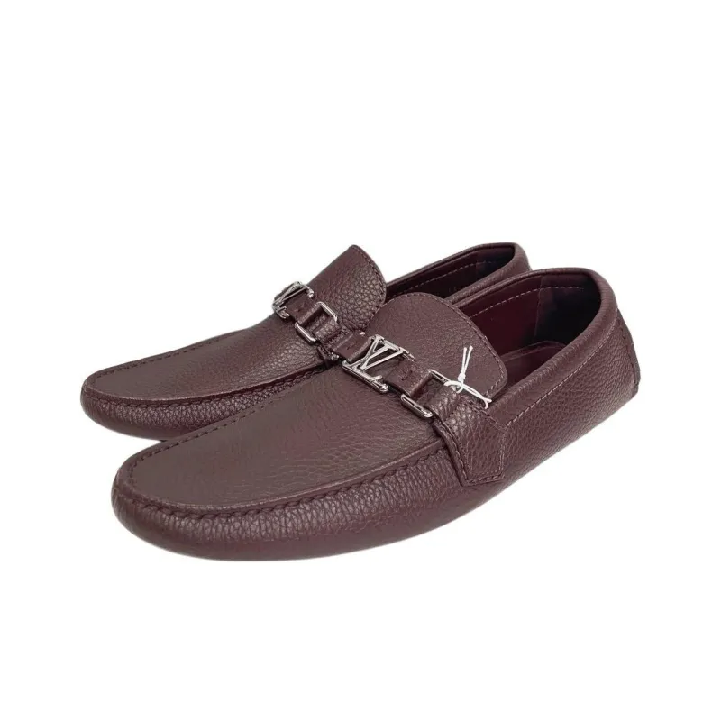 LOUIS VUITTON Gommino Loafers Men's Burgundy-2