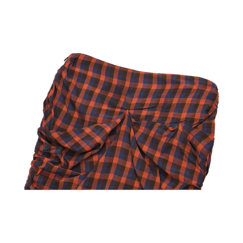 BALLY Checked Ruched Mini Skirt-2