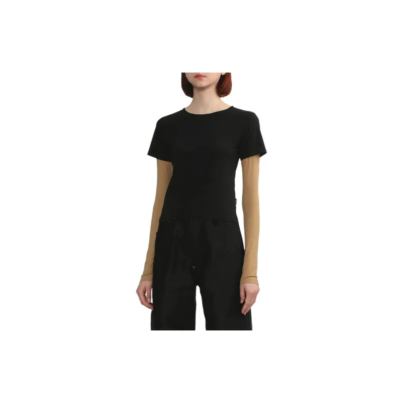 MM6 Maison Margiela Contrasting Sleeves T shirt-4