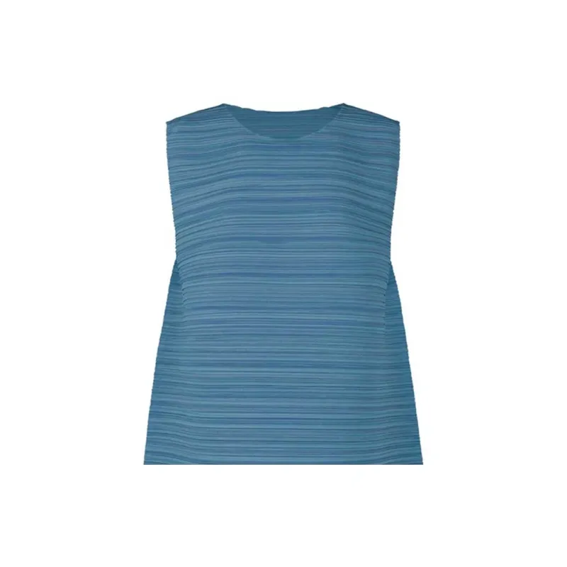 PLEATS PLEASE ISSEY MIYAKE Sleeveless Dress Women's Blue-4