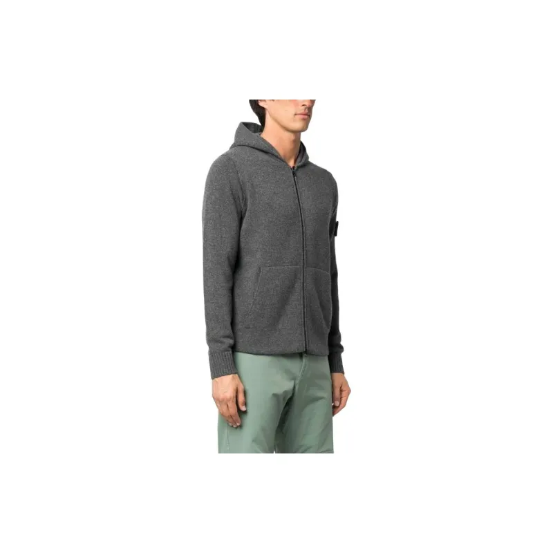 STONE ISLAND Compass motif Virgin Wool Hoodie-3