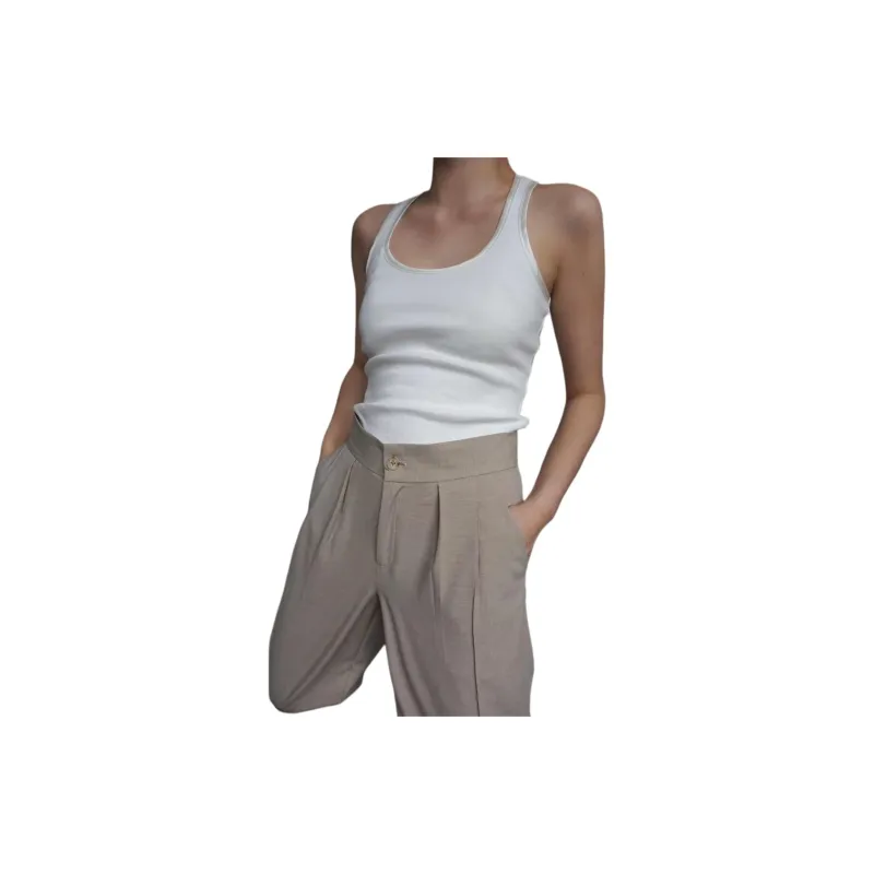 Viktoria Chan Tank Tops Women's White-1