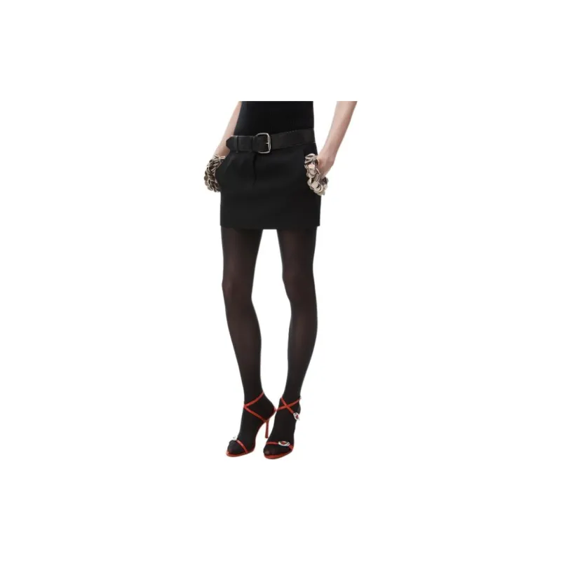 Alexander Wang Leather belt Wool Miniskirt-1