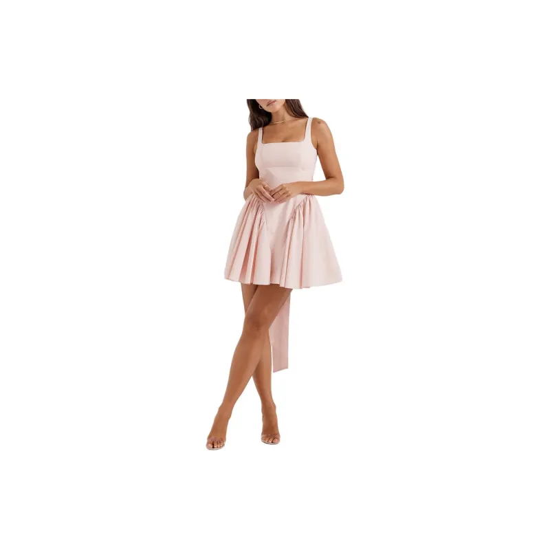 HOUSE OF CB Florianne Slip Dresses Women's SOFT PEACH/Honey Peach Color-3