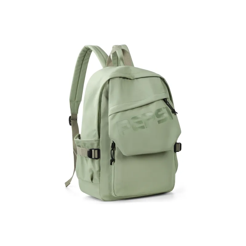 Pepsi Fabric Backpack Laptop Bag Regular Unisex Black/Gray Green-8