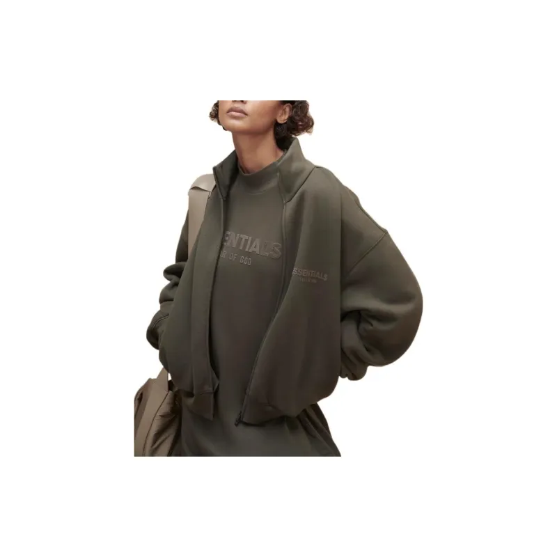 Fear Of God Essentials Women's Fullzip Jacket Off Black-2