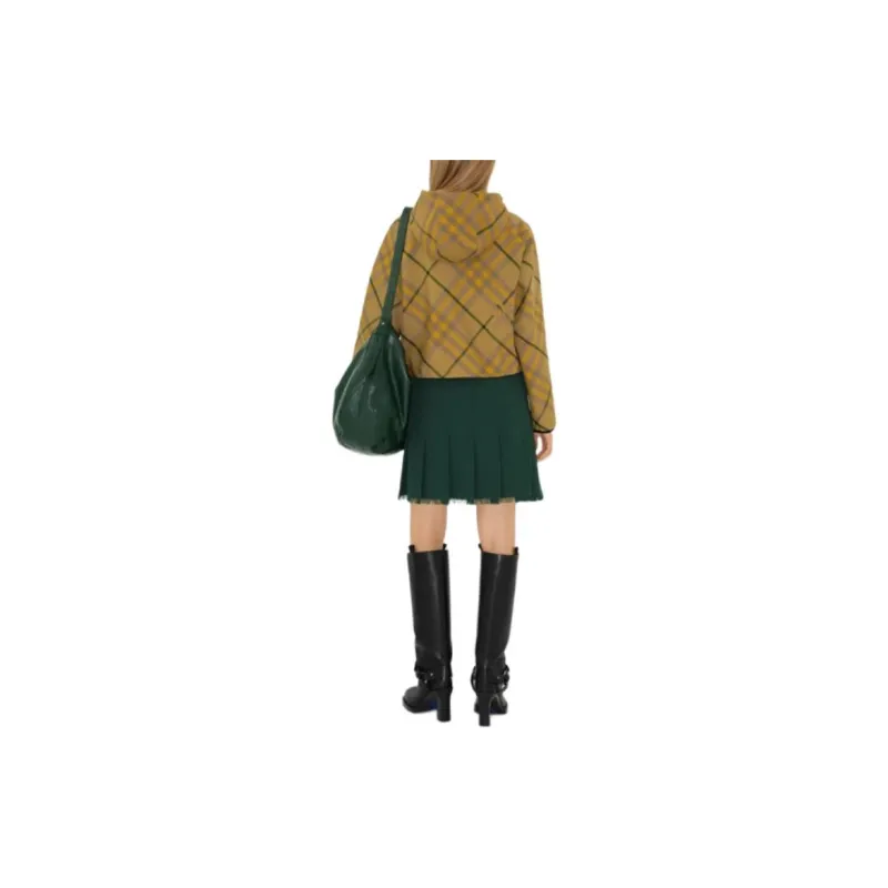 Burberry Pleated Frayed Edge Mini Skirt-8