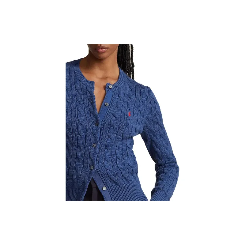 Polo Ralph Lauren Logo embroidered Cable knit Cotton Cardigan-7