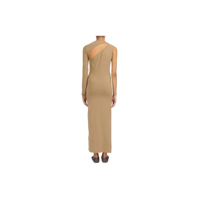 MM6 Maison Margiela FW24 Long Sleeved Dresses Women's Beige-1